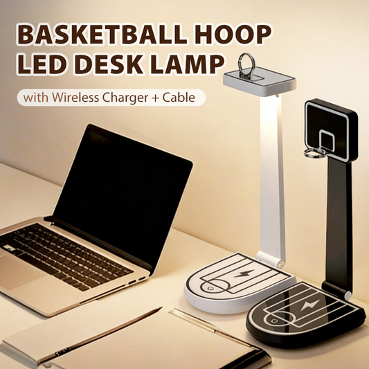 Basketball Hoop LED Desk Lamp with Wireless Charger