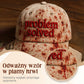 A universal everyday cap with a dark blood stain motif