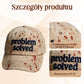 A universal everyday cap with a dark blood stain motif