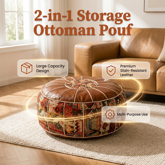 🎁Last Day Promotion 49% OFF🔥Multifunctional Storage Ottoman Pouf