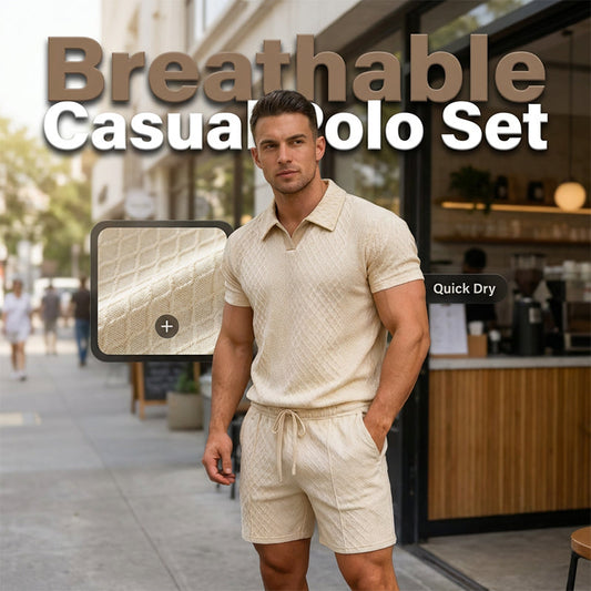 💥Last Day Special Sale 49% OFF👚Men's Jacquard T Shirt & Shorts Set