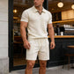 💥Last Day Special Sale 49% OFF👚Men's Jacquard T Shirt & Shorts Set